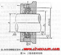 J型橡胶圈密封结构