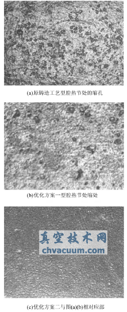 铸件型腔处缩孔分布图